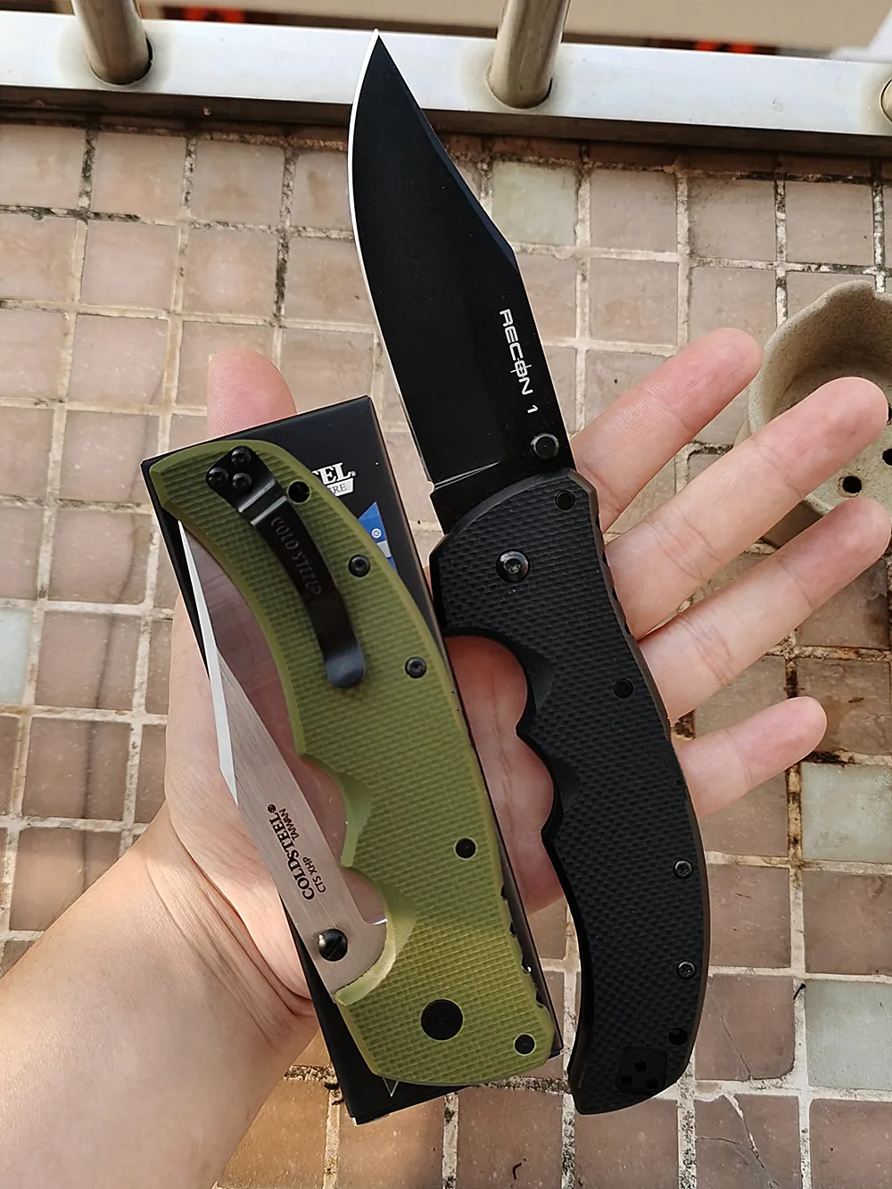 Cold Steel RECON 1 Mark CTS XHP blade G10 handle outdoor tactical camping hunting survival EDC tool pocket kitchen folding knife