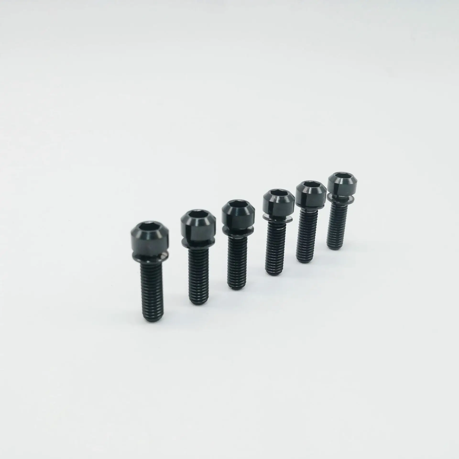 Vibrant Titanium Hex Socket Bolts with Washer - Round Head (6-Pack)