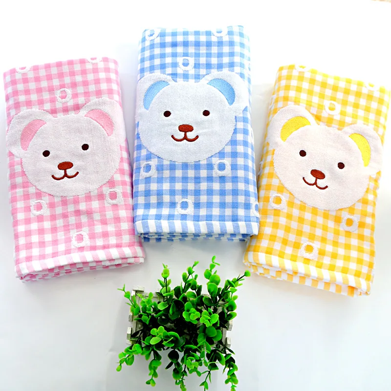

BABY'S Bath Towel Gauze Show Bear Children's Quilt Baby Bath Pure Cotton Soft Absorbent Young CHILDREN'S Large Towel Blanket Aut