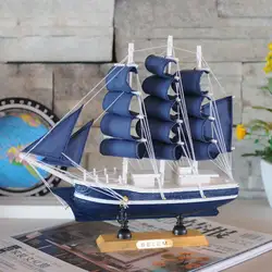 Модель парусной лодки мебель детские реквизиты Средиземноморский стиль деревянный Мини Ретро офис спальня домашний подарок Морской Декор