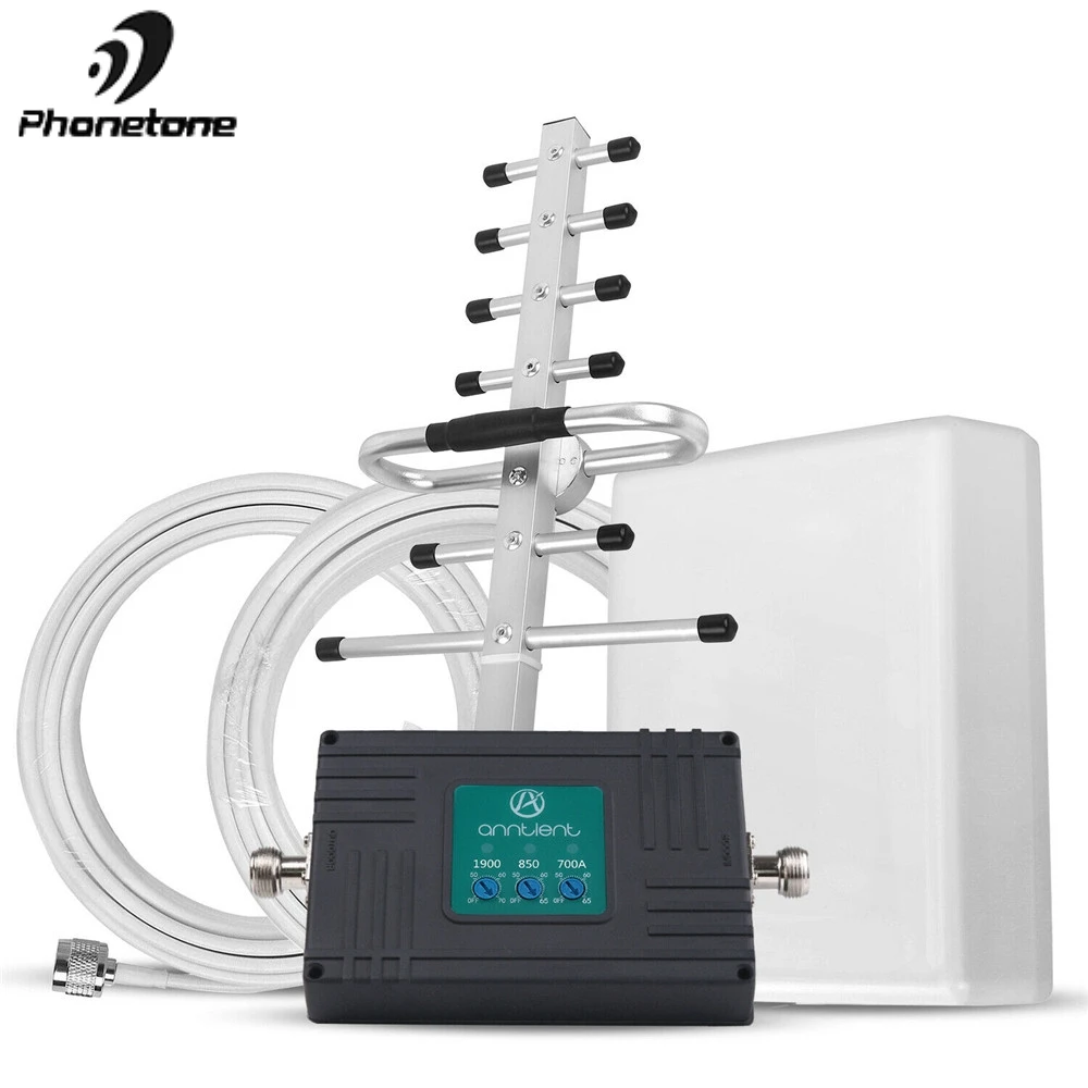 3G 4G LTE Cell Phone Signal Booster for AT&T 700/850/1900MHz Home Mobile Repeater Kit Band 5,2,12,17 Enhance Voice/Data 3g 4g lte cell phone signal booster for home