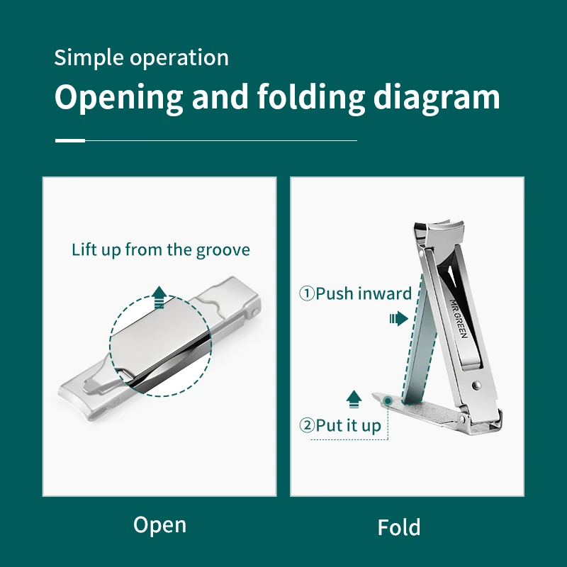 Nail Clippers Set Collapsible Small And Thin Portable Travel Nail Scissor Stainless Steel Manicure Cutter Tools Files