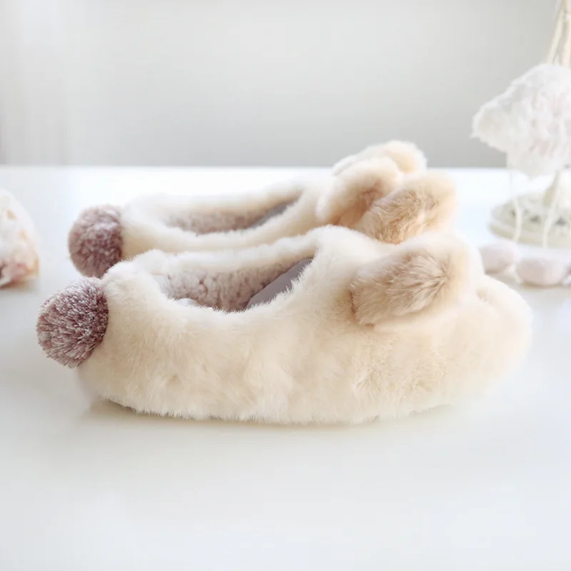 

Halluci Winter Thick Velvet Warm da er gou Cover Heel Cotton-padded Shoes Simple And Honest Adorable Dog Warm Cotton Slippers