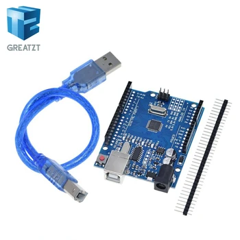 

GREATZT high quality One set UNO R3 (CH340G) MEGA328P for Arduino UNO R3 ATMEGA328P-AU Development board