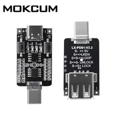 100W 5A USB Type-C Decoy Trigger Board 5V 9V 12V 15V 20V Output QC PD 2.0 3.0 Trigger Adapter Cable Connection Polling Detector