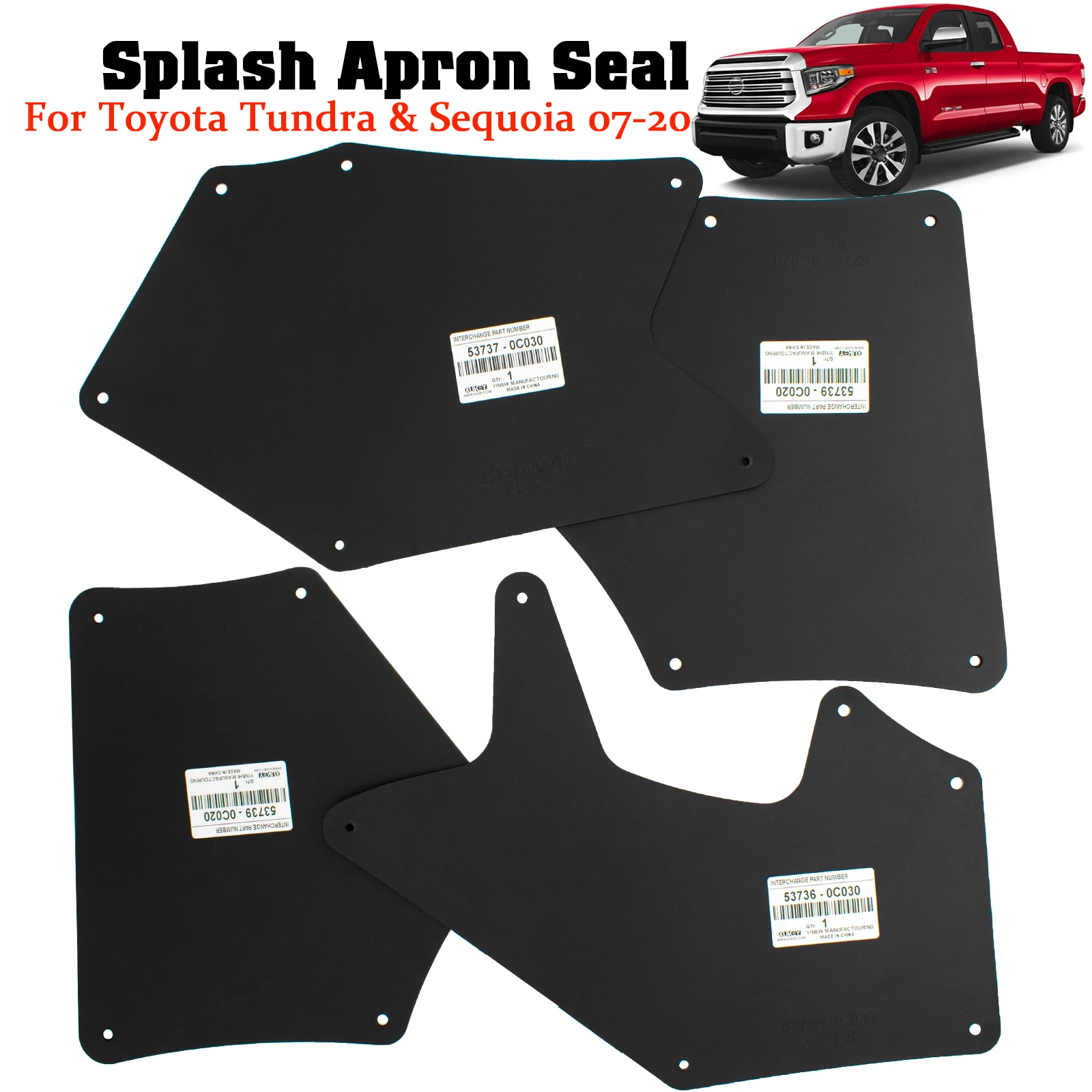 Passenger Side Apron for 2007-2019 Toyota Tundra Fender Liner Seal Splash Passenger Side Apron for 2007-2019 Toyota Tundra Fender Liner Seal Splash