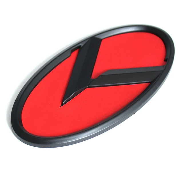 Red Black 6.5 165mm K Logo Car Front Grille / Rear Badge Emblem Decal For  Kia Koreano Coreano Sportage Sorento - Emblems - AliExpress