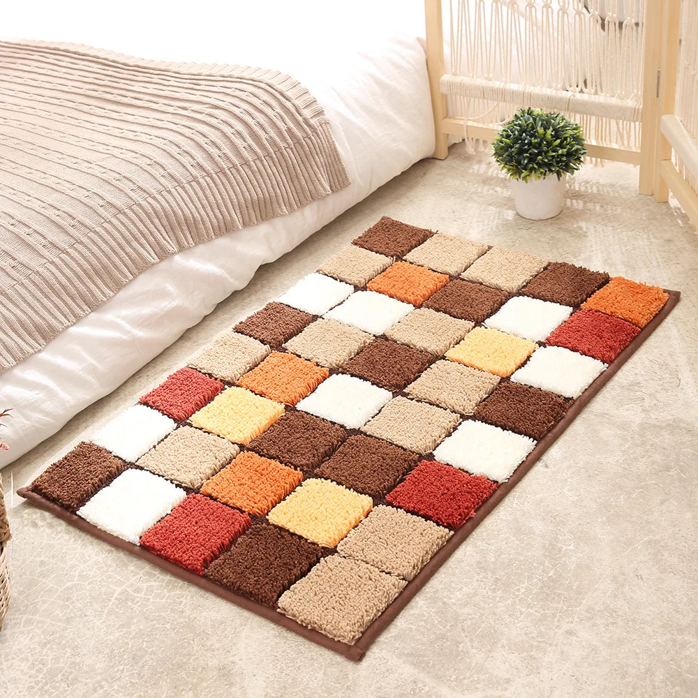 

SunnyRain 1-Piece Area Rug Bath Room Fluffy Mats Slip Resistant Rugs and Carpets for Kitchen Washable