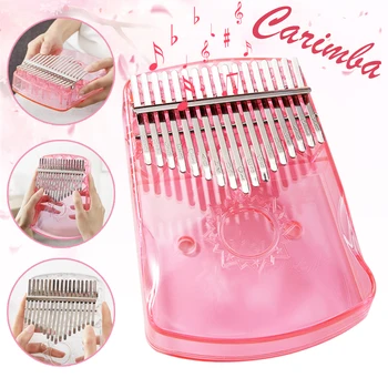 

17-Key Kalimba Thumb Piano Crystal Transparent Hand Percussion Musical Instrument Gift for Girls Kids XR-Hot