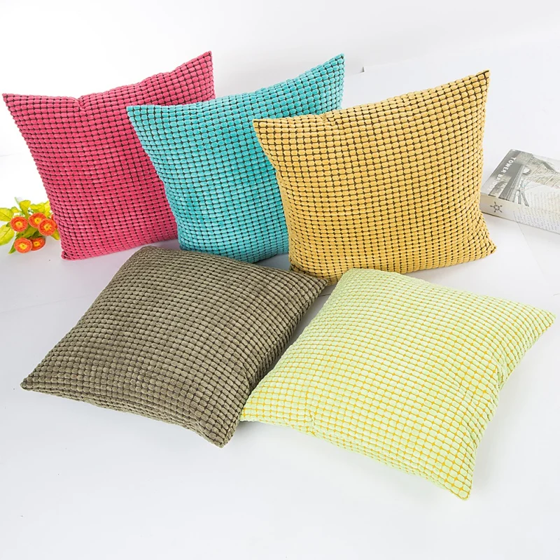 Warm Pillowcases Comfortable Sofa Cushion Cover For Living Room Solid Color Square Pillow Covers Pillowcase