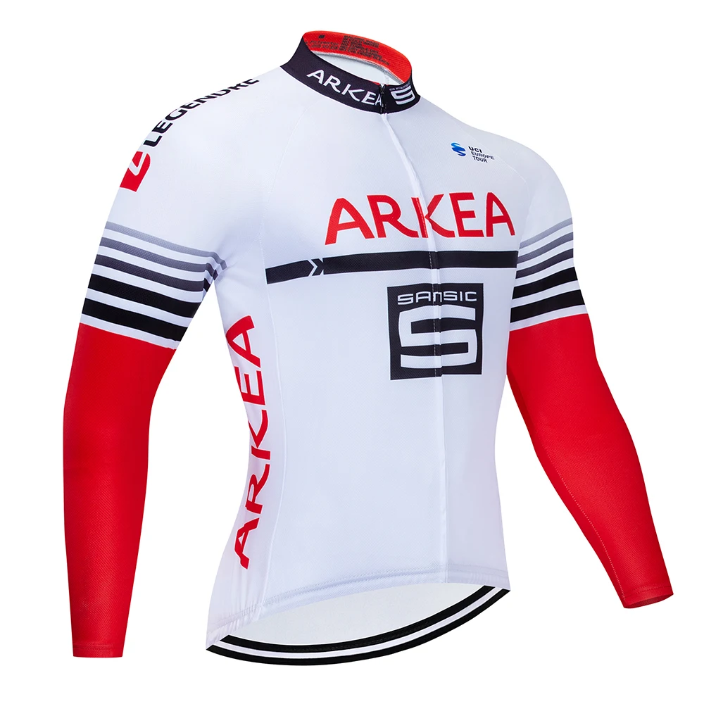 Команда ARKEA с длинным рукавом Велоспорт Джерси набор весна осень Ropa Ciclismo дышащий гоночный велосипед одежда MTB велосипед 20D гелевая подкладка - Цвет: 4
