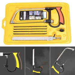 7 Pcs 8in1 Saw Multi Purpose Hand DIY Steel Saw Metal Wood Glass Saw Kit Blades Woodworking Metalworking Model Tool