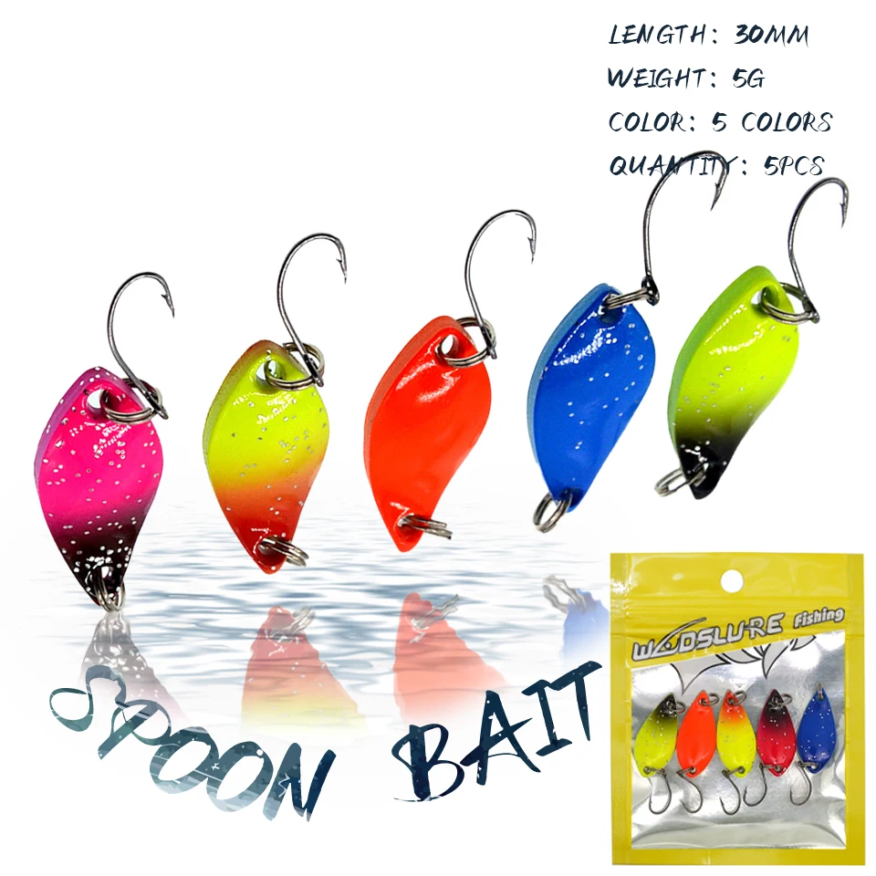 1pcs Fishing Lures Wobbler Spinner Baits Spoons Fishing Trout