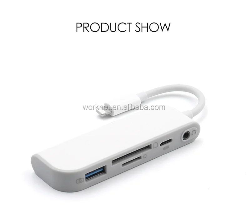 Адаптер Lightning для SD TF многокардридер для Iphone X XR XS MAX PLUS 3,5 мм аудио USB для камеры все в 1 конвертер