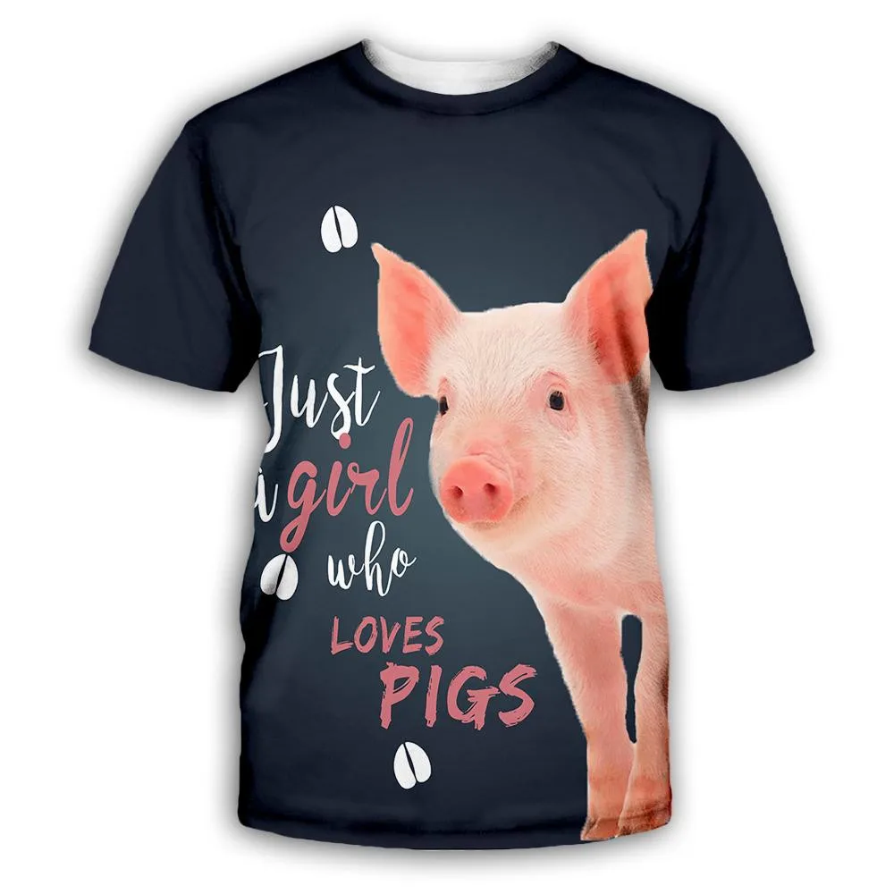 Мужские футболки CLOOCL с надписью Love Pig одежда для мужчин из серии животными топы