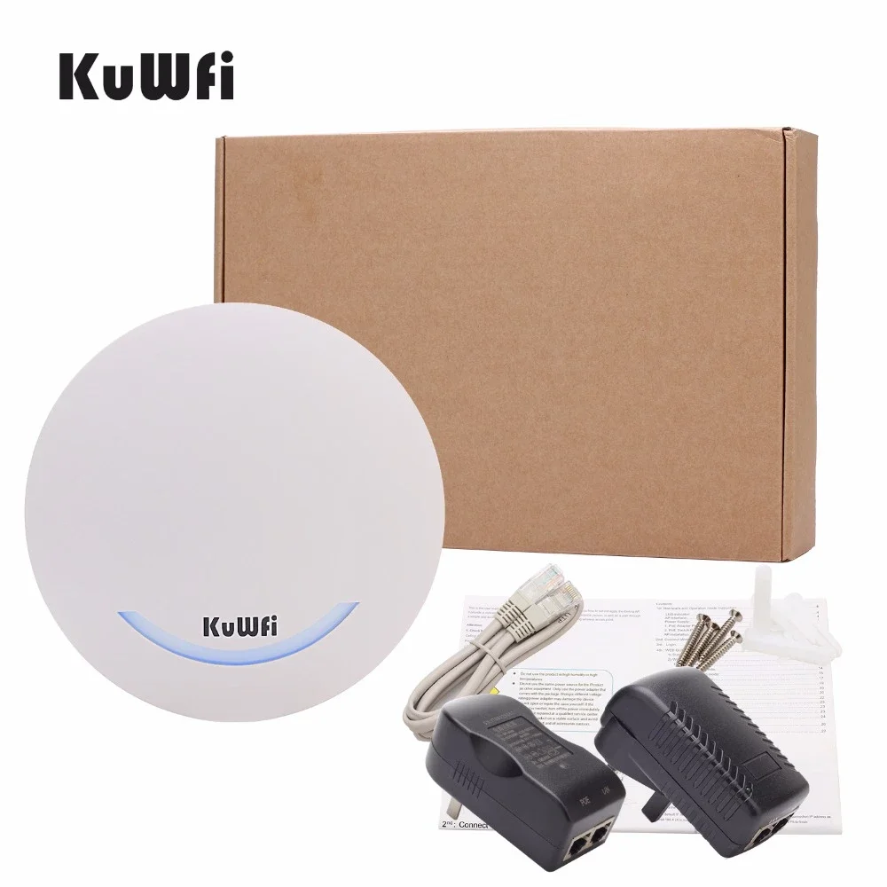 KuWFi 1200Mbps Wireless Ceiling AP 11ac 2.4Ghz & 5.8 Ghz Ceiling-mounted AP Router Access Point Gateway with 48V POE Power images - 6