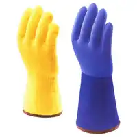 Warm Insulated Cashmere Chemical Proof Outdoor Oil Resistant Skiing Anti Cold Thermal PVC Safety Work Glove For Winter Fishing 1