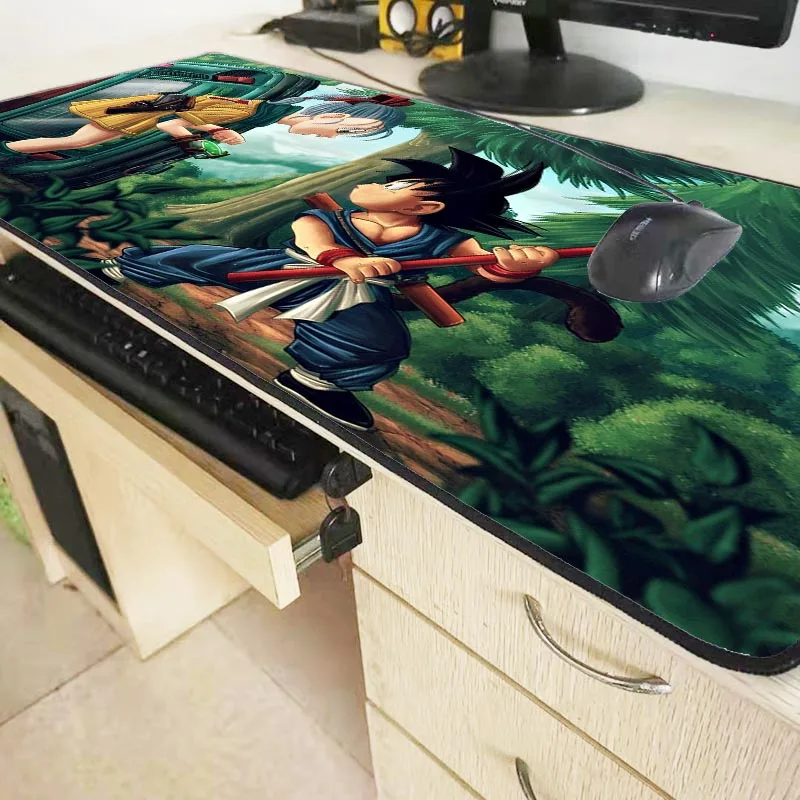 Mairuige Dragon Ball Z с принтом аниме большой игровой коврик для мыши фиксирующий край коврик для клавиатуры Настольный коврик для ноутбука компьютера геймера коврик для мыши