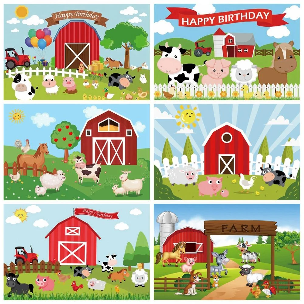 Arriere Plan Pour Portrait D Animaux Et De Nouveau Nes Ferme Rurale Fete D Anniversaire Tracteur De Bande Dessinee Entrepot Arriere Plan Pour Photo Studio Photo Aliexpress