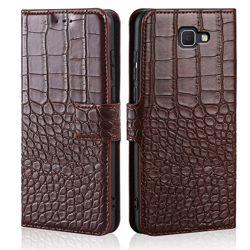 Case For Samsung J5 Prime SM-G570F G570 G570F Galaxy j5 prime Case flip Crocodile texture Leather Wallet Card Holder Book case