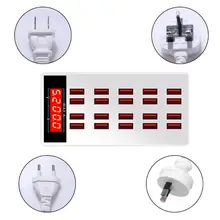 20-Порты 100W USB хаб мобильного телефона Зарядное устройство с светодиодный Дисплей зарядное устройство с адаптером для док-станции для iPhone iPad samsung huawei