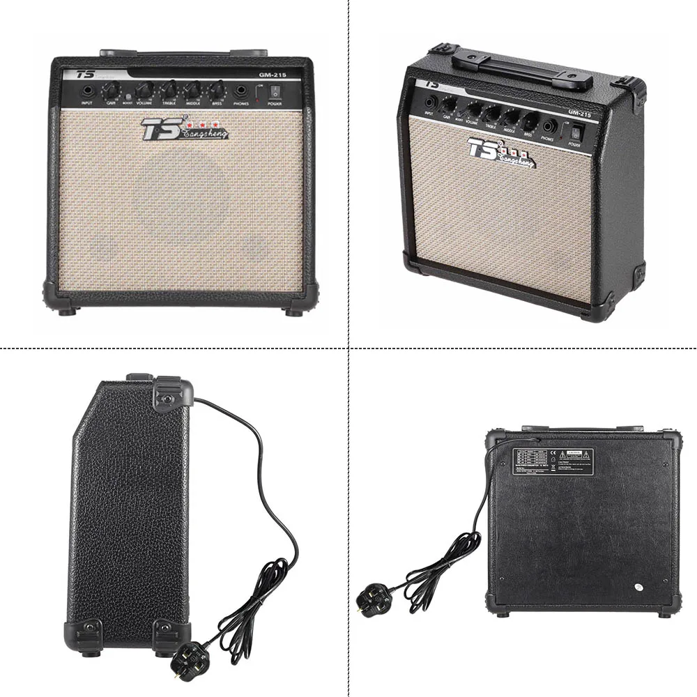 

High Quality GM-215 Professional 15W Electric Guitar Amplifier Amp Distortion with 3-Band EQ 5" Speaker
