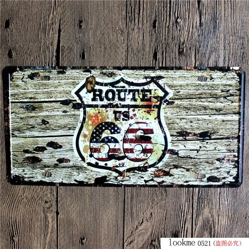 Route 66 номерной знак Ретро табличка металлический Бар Паб гараж декоративный домашний Декор металлическая живопись жестяная вывеска настенная декоративная доска