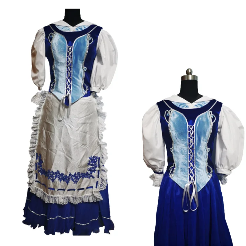 

2021 New blue elegant Halloween Cosplay dress Colonial Georgian Renaissance Gothic Historical dress D-681