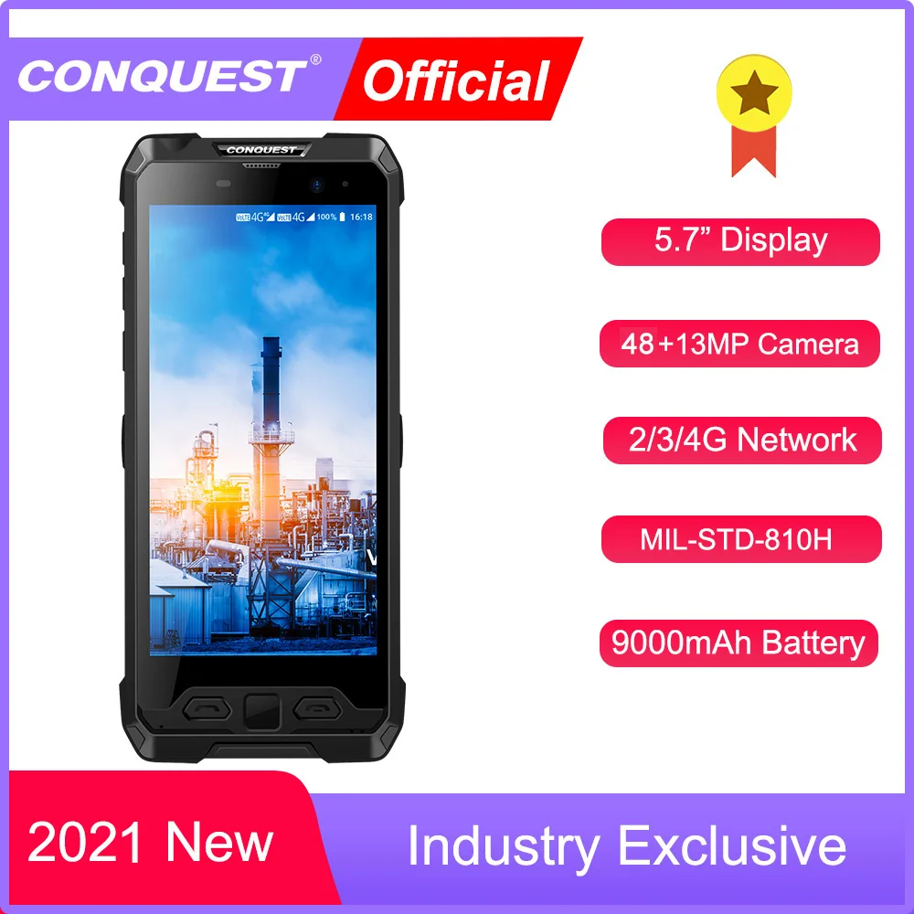 Смартфон CONQUEST S19 разблокированный водонепроницаемый IP68 мобильный телефон сканер