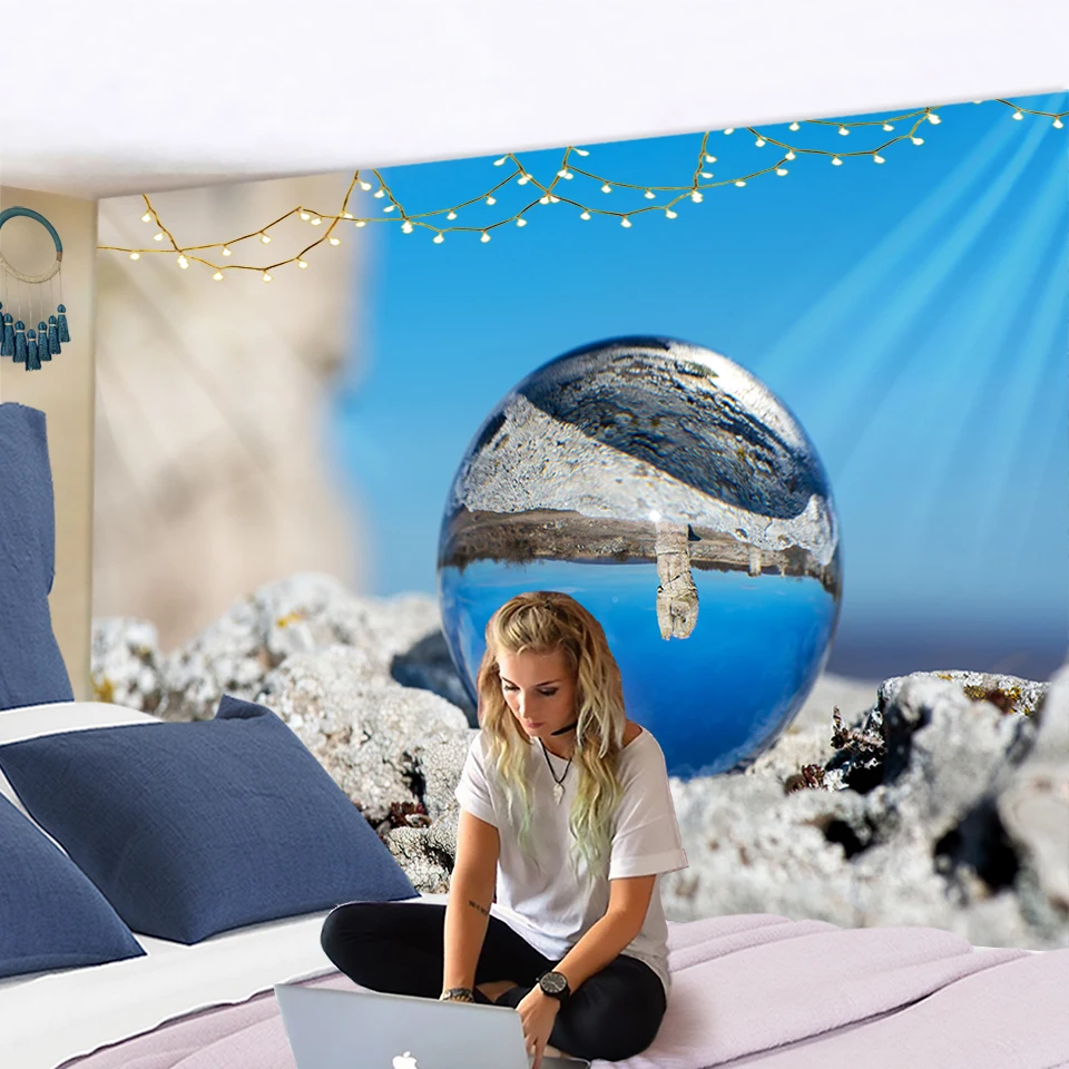 

Earth planet tapestry wall hanging beach picnic carpet camping tent sleeping mat home decoration bedspread bed sheet wall cloth