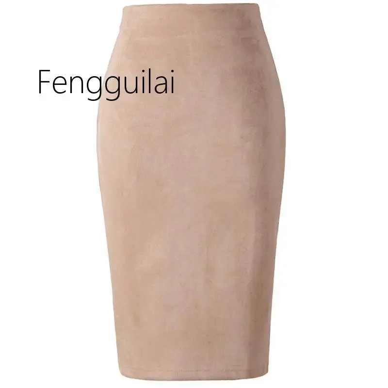 NEW Autumn Summer Women Suede Midi Pencil Skirt High Waist Gray green  XXL Sexy Style Stretch Wrap Ladies Office Work bob baldwin all in a day s work 1 cd