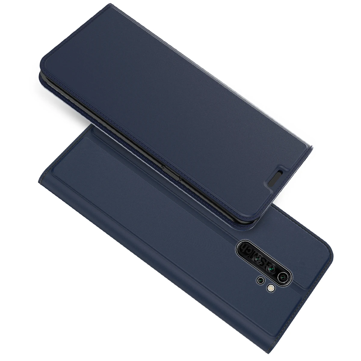 Синий Для Xiaomi Redmi Note 8 Pro Note 8 из искусственной кожи ультра тонкий флип защитный чехол с отделением для карт и чехол-подставка Fundas - Цвет: Синий