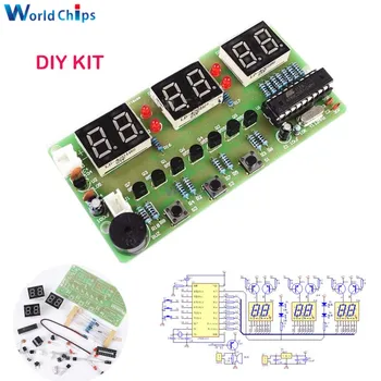 

DIY Kits C51 Electronic Clock Digital Tube LED Display Suite Electronic Module Parts and Components DC 7-12V diy electronic kit