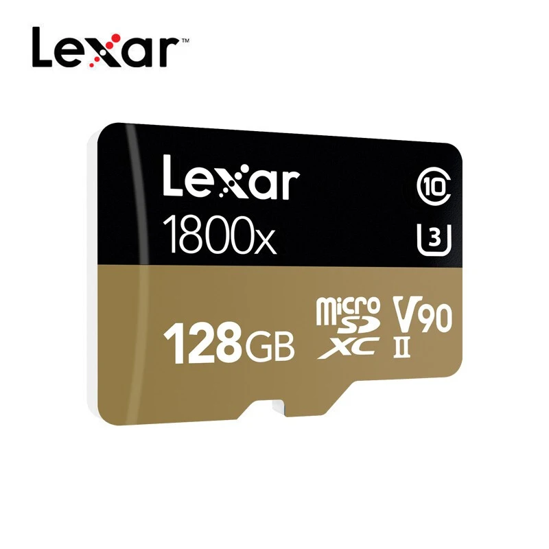 Lexar Профессиональный 1800x microSDXC UHS-II карты Micro SD Card 64 Гб 128 ГБ до 270 МБ/с. V90 U3 Class 10 Флэш-карта памяти TF карты