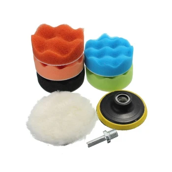 

7Pcs Sponge Polishing Waxing Buffing Pads Kit Set Compound For Auto Car(5 inch Pads- Diameter 125mm Thickness 30mm )