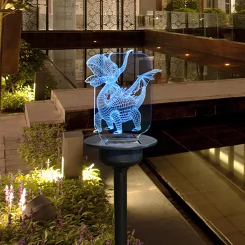 

LED Solar Power Animal Lawn Lamp Garden Yard Stake Landscape Outdoor Light Decor Solar Acrylic Lawn Lights Plug Night Lights #LL