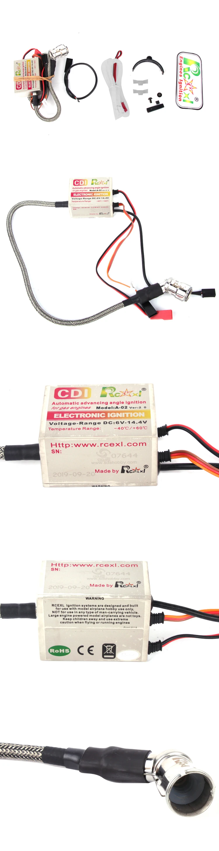 Rcexl одноцилиндровый CDI зажигание для CM6 10 мм 120 градусов(A-02 6-14,4 V 622a