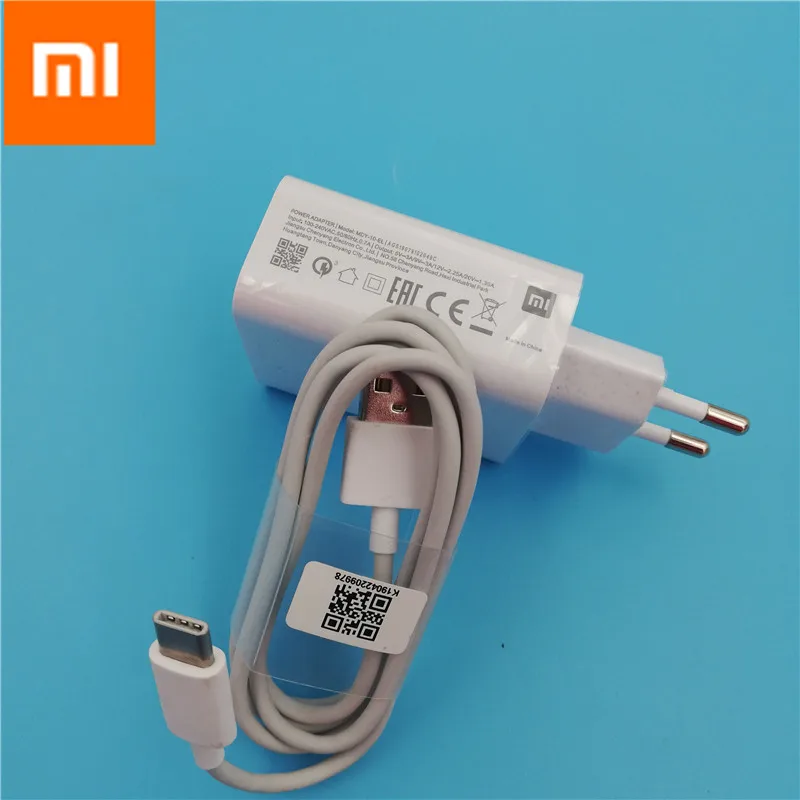 Оригинальное зарядное устройство Xiao mi redmi note 7 USB адаптер type C кабель для mi 9 8 Lite 8se 9se Max mi x 3 Pocophone f1 A2 Быстрая зарядка 4,0