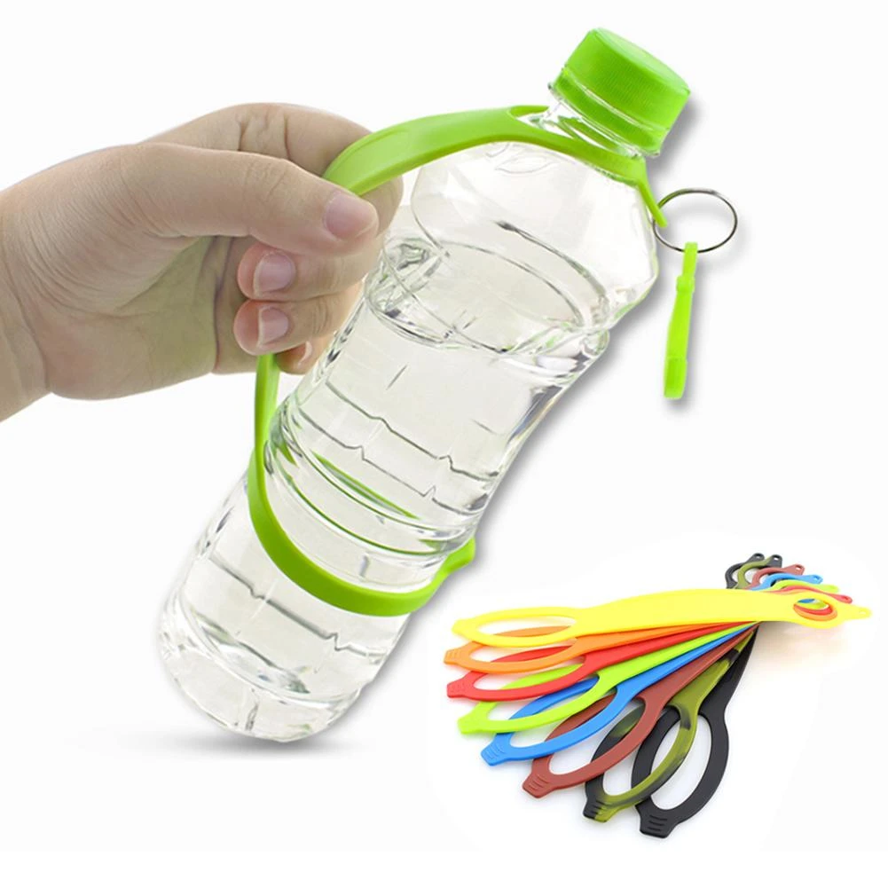 3pcs backpacking botella de agua llevar cinturón banda hebilla elásticos soporte