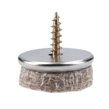 

20Pcs Furniture Felt Glides with Screw Chair Glider Set Floor Protection AUG889