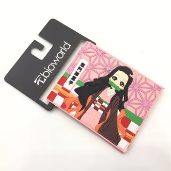 

Anime Demon Slayer Kimetsu no Yaiba Men Wallet Short Bi-Fold Photo Card ID/Credit Cards Holder Purse PVC Coin Purse