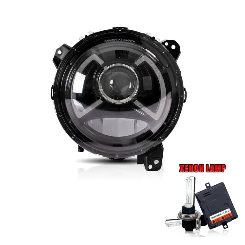 Xenon 2Pcs LED Headlights For Jeep Wrangler- led car lights Angel eyes xenon HID KIT Fog lights LED Daytime Running Lights - Цвет: Xenon