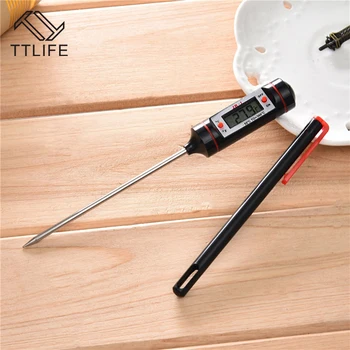 

TTLIFE Stainless Steel Pen Thermometer Kitchen Food Temperature Measuring Pen Baking Temperature Measuring Household Gadget