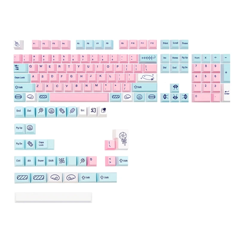 

Acid House Keycap Cherry Profile For Cherry MX Switch 7U Space bar Sweet Girl Keyboard Key Dye Subbed Anime 137k Key Cap