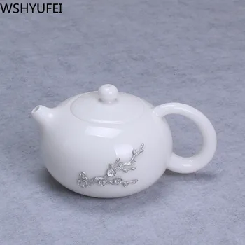 

New style Handmade white porcelain Xi Shi teapot Heat resistant Tea set tea set teapot Household drinking utensils WSHYUFEI