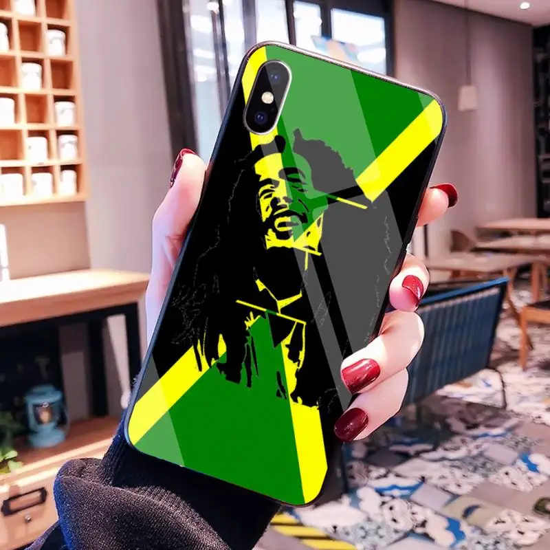 designer phone cases PENGHUWAN Bob Marleys Sư Tử Rasta Sư Tử Reggae Ốp Lưng Điện Thoại Kính Cường Lực Cho iPhone 11 Pro XR XS MAX 8X7 6S 6 Plus SE 2020 Ốp Lưng apple phone case
