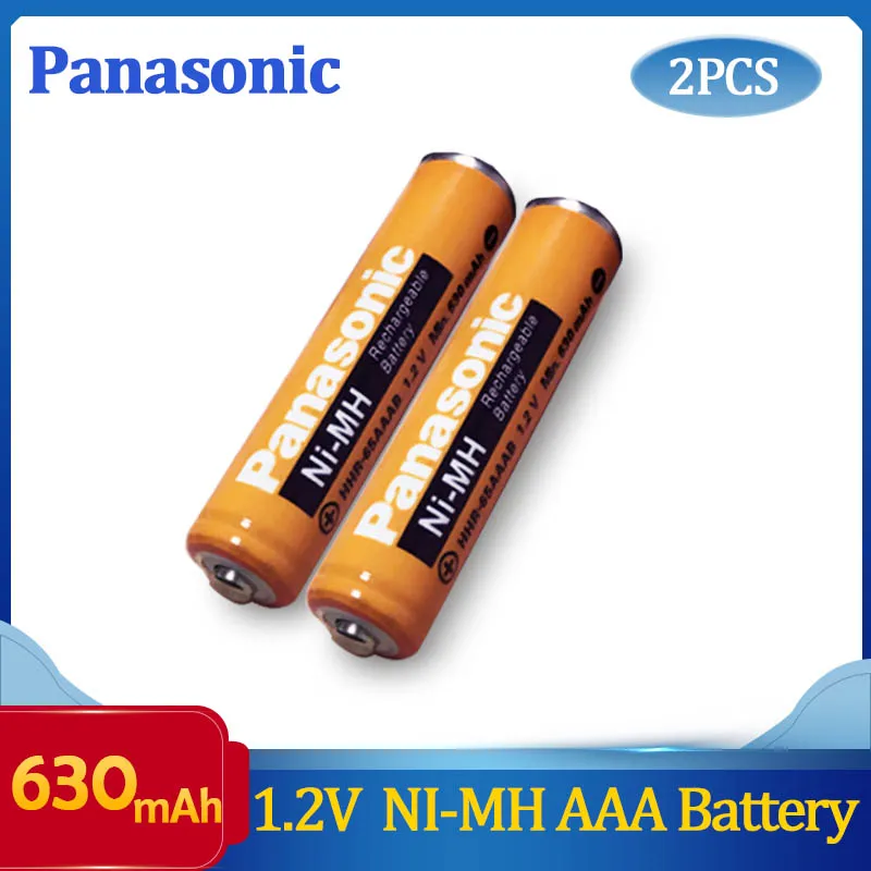 2 шт. оригинальный аккумулятор Panasonic AAA 1 V 630mAh Ni MH NIMH время зарядки или 1200 раз