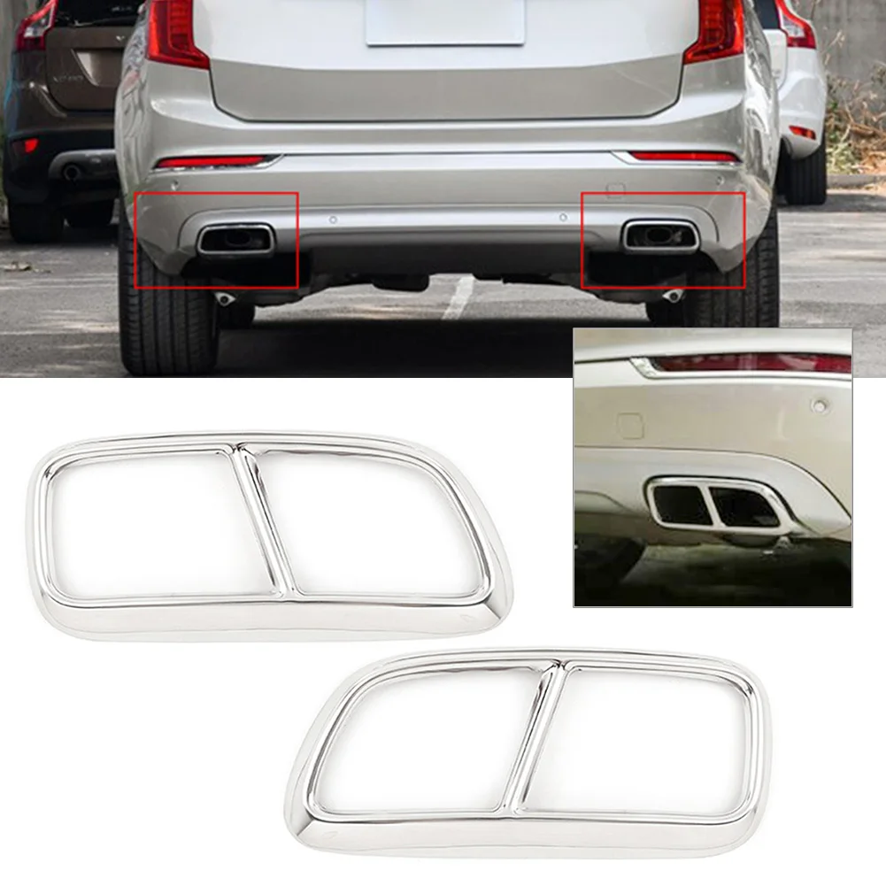 

2 шт., декоративная накладка на глушитель выхлопной трубы для Volvo XC90 2015 2016 2017 2018 2019