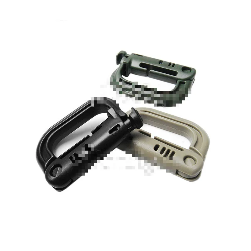 5PCS Grimloc D Locking Ring Plastic Clip Snap Type Buckle Carabiner Keychain ITW fastener Bag buckle | Дом и сад