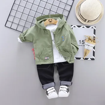 

Baby Suit New Boys Sportswear Cardigan Coat Sweater 3 Pieces Christmas Outfits Kids 1-4 Years Old Kids Clothes